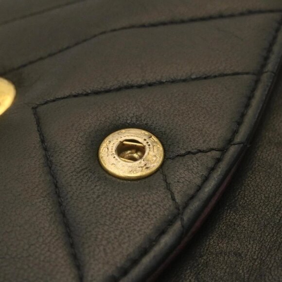 CHANEL Mademoiselle Turn Lock Flap Shoulder Bag Lamb Skin Black CC Auth ai677AV - Picture 12 of 16